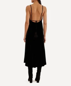 FARM Rio Dresses^Black Richelieu Velvet Slip Dress
