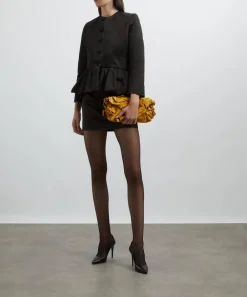 Liberowe Coats & Jackets^Black Silk Peplum Jacket