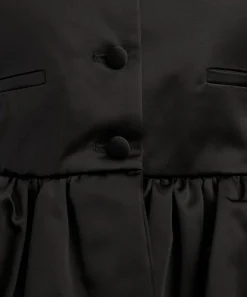 Liberowe Coats & Jackets^Black Silk Peplum Jacket