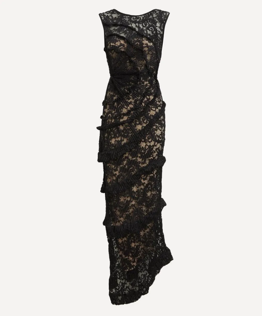 Georgia Hardinge Dresses^Black Spiral Floor-Length Dress