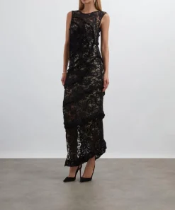 Georgia Hardinge Dresses^Black Spiral Floor-Length Dress