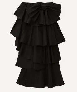 FARM Rio Skirts^Black Tiered Bow Detail Maxi-Skirt
