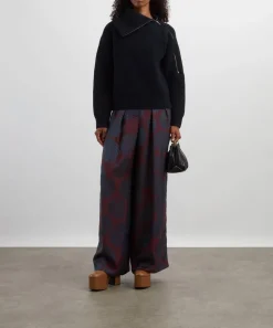 Dries Van Noten Knitwear^Black Zipped Wool Jumper