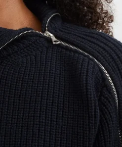 Dries Van Noten Knitwear^Black Zipped Wool Jumper