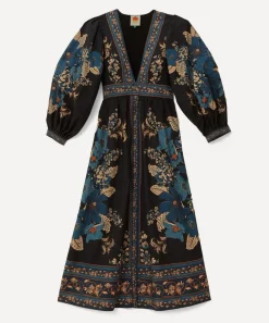 FARM Rio Dresses^Blossom Tapestry Long Sleeve Wrap Dress