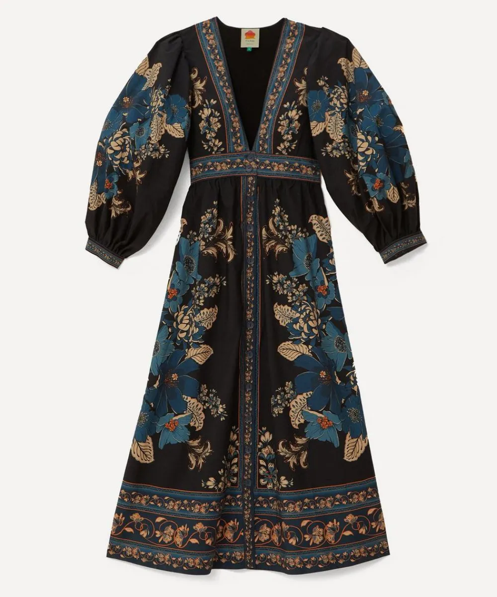FARM Rio Dresses^Blossom Tapestry Long Sleeve Wrap Dress