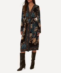 FARM Rio Dresses^Blossom Tapestry Long Sleeve Wrap Dress