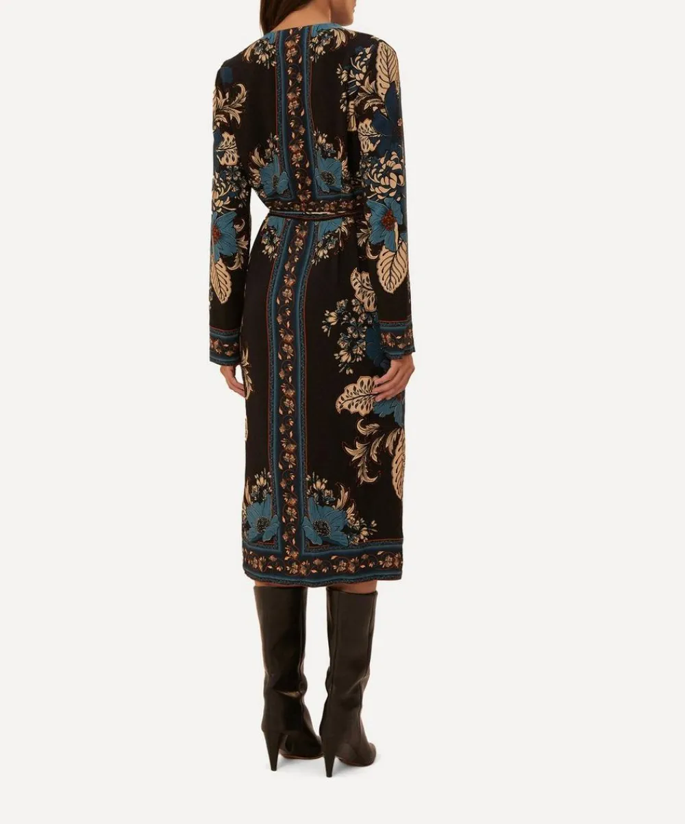 FARM Rio Dresses^Blossom Tapestry Long Sleeve Wrap Dress