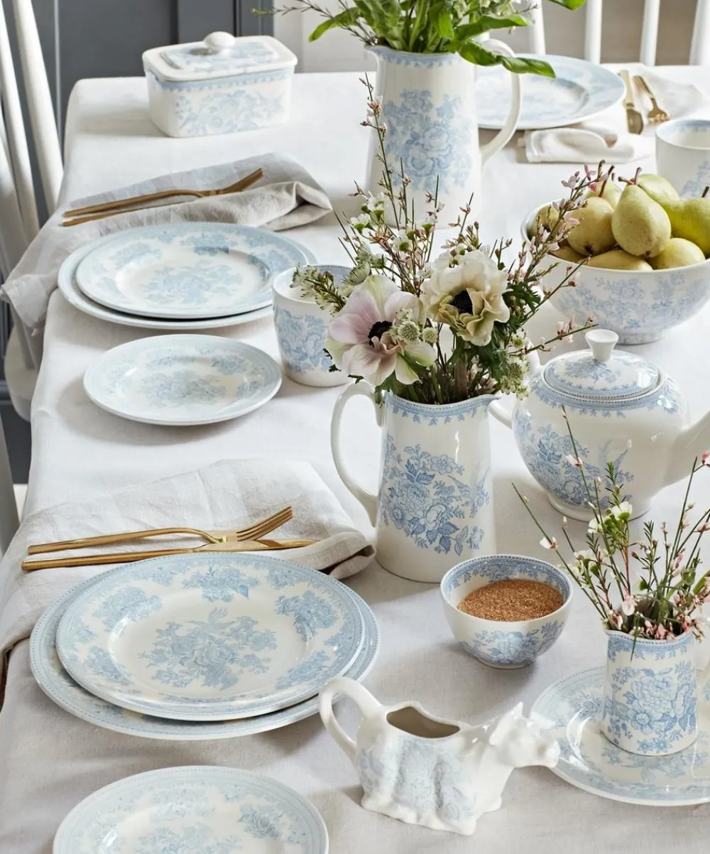 Burleigh Tableware^Blue Asiatic Pheasants 17cm Plate Set of 4