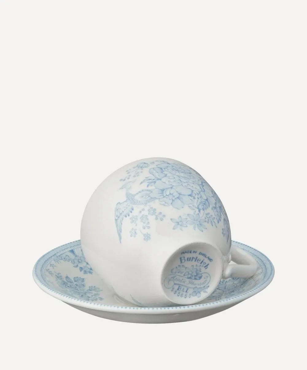 Burleigh Mugs^Blue Asiatic Pheasants Teacup and Saucer