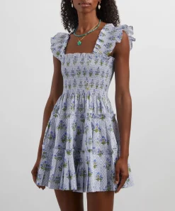 Hill House Home Dresses^Blue Block Print Charlotte Nap Dress