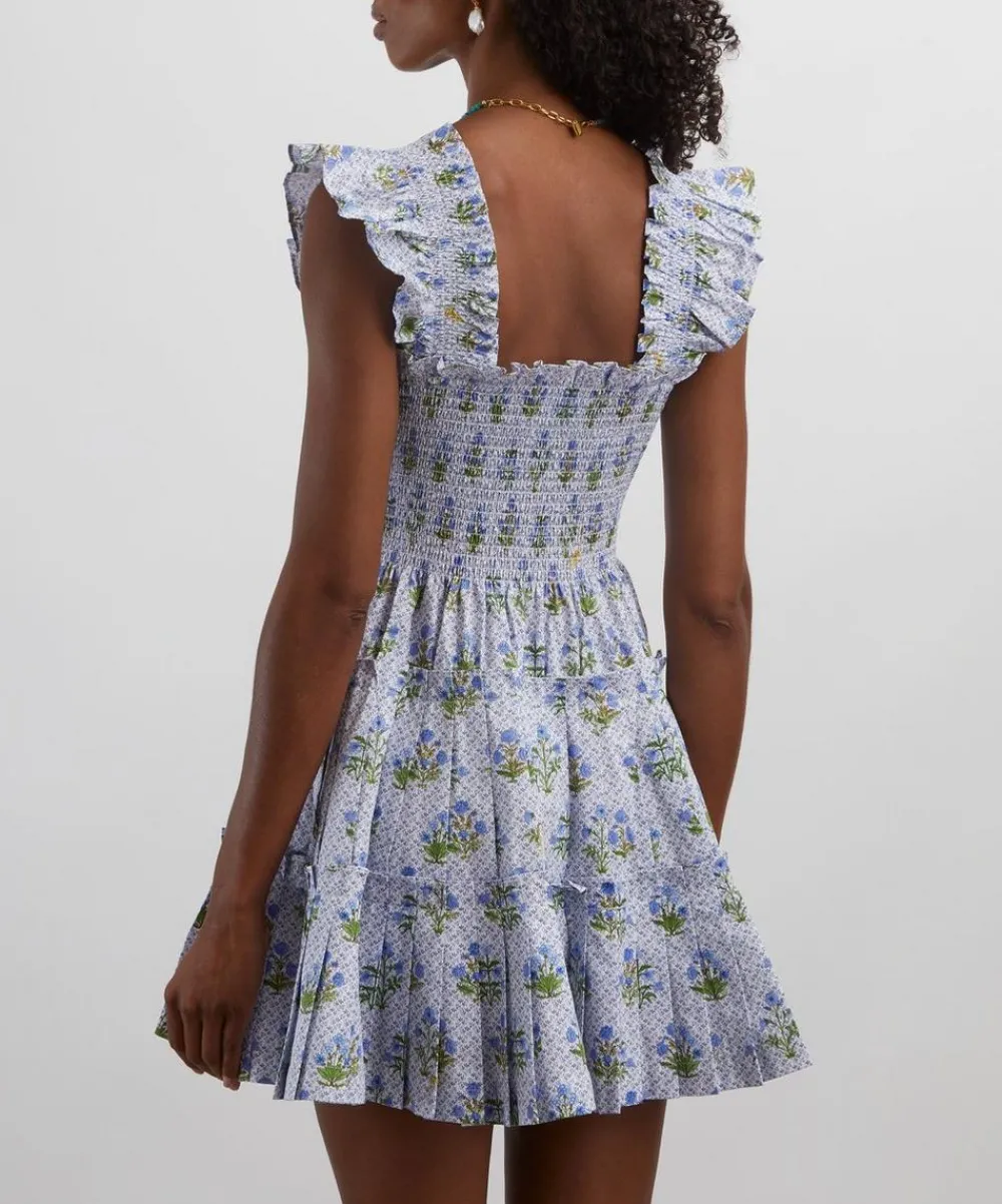 Hill House Home Dresses^Blue Block Print Charlotte Nap Dress