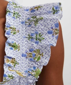 Hill House Home Dresses^Blue Block Print Charlotte Nap Dress