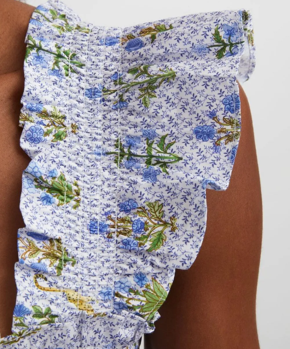 Hill House Home Dresses^Blue Block Print Charlotte Nap Dress