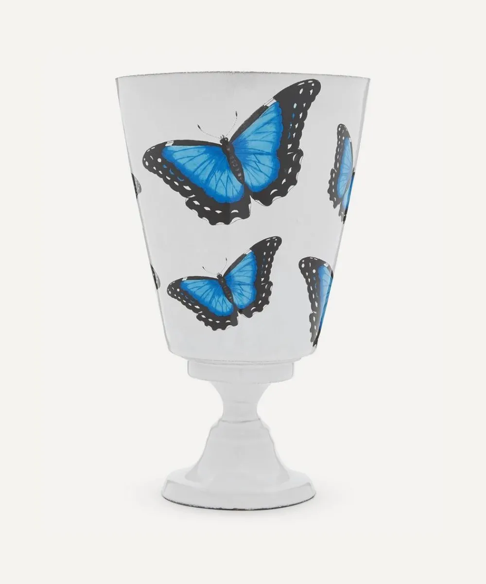 Astier de Villatte Vases^Blue Butterfly Vase