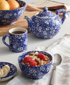 Burleigh Mugs^Blue Calico Half Pint Mug