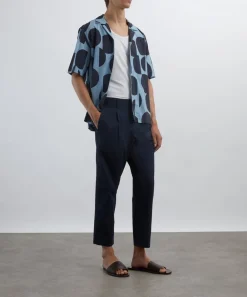 Paul Smith Shirts^Blue Cut-Up Dots Short-Sleeve Shirt