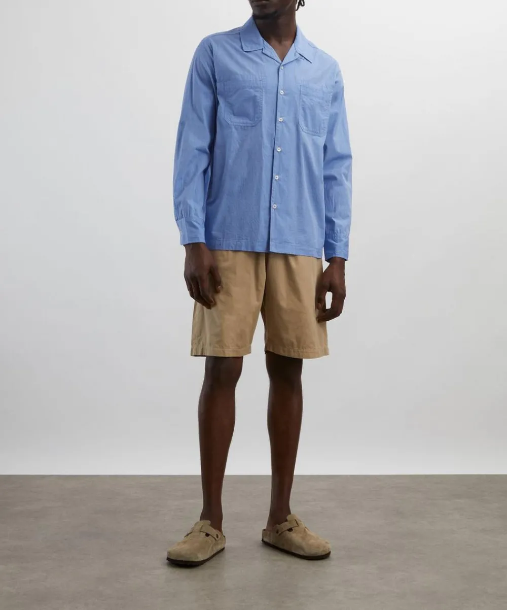 Universal Works Shirts^Blue End Cotton Shirt