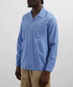 Universal Works Shirts^Blue End Cotton Shirt