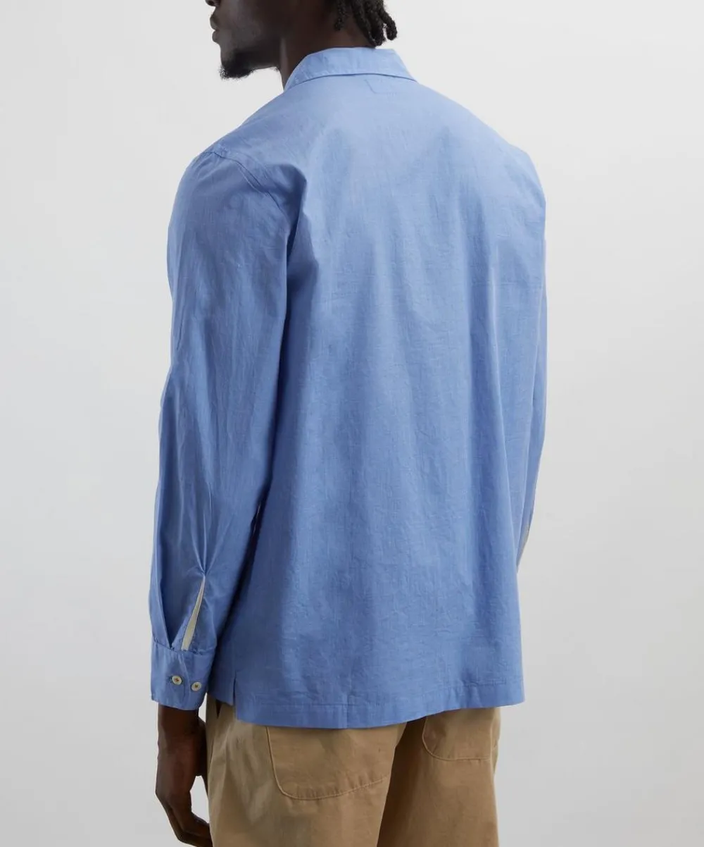 Universal Works Shirts^Blue End Cotton Shirt