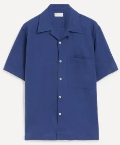 Universal Works Shirts^Blue Linen Camp Shirt