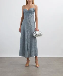 Georgia Hardinge Dresses^Blue Sky Silver Sparkle Metallic Relic Dress