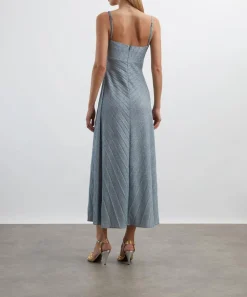 Georgia Hardinge Dresses^Blue Sky Silver Sparkle Metallic Relic Dress