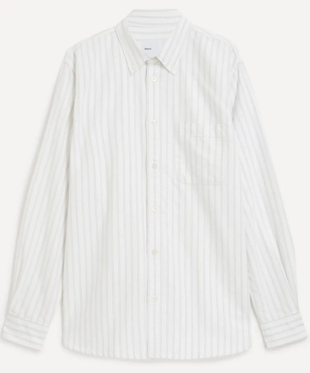 Adsum Shirts^Blue Stripe Premium Oxford Button Down Shirt