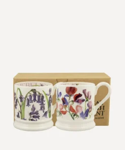 Emma Bridgewater Mugs^Bluebell and Sweet Pea Boxed Half-Pint Mugs