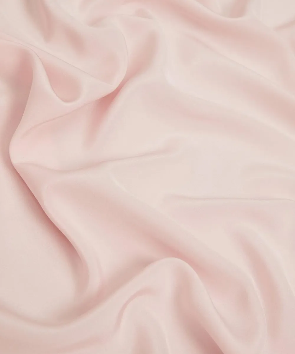 Liberty Fabrics Crepe De Chine|Classic Tana Lawn^Blush Plain Silk Crepe de Chine