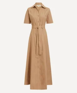 Mondo Corsini Dresses^Bodhi Cappuccino Cotton Poplin Shirt Dress