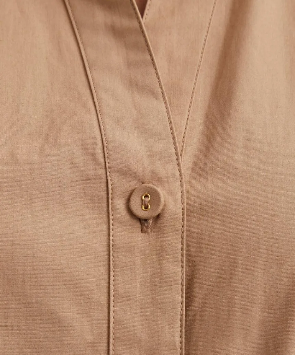 Mondo Corsini Dresses^Bodhi Cappuccino Cotton Poplin Shirt Dress