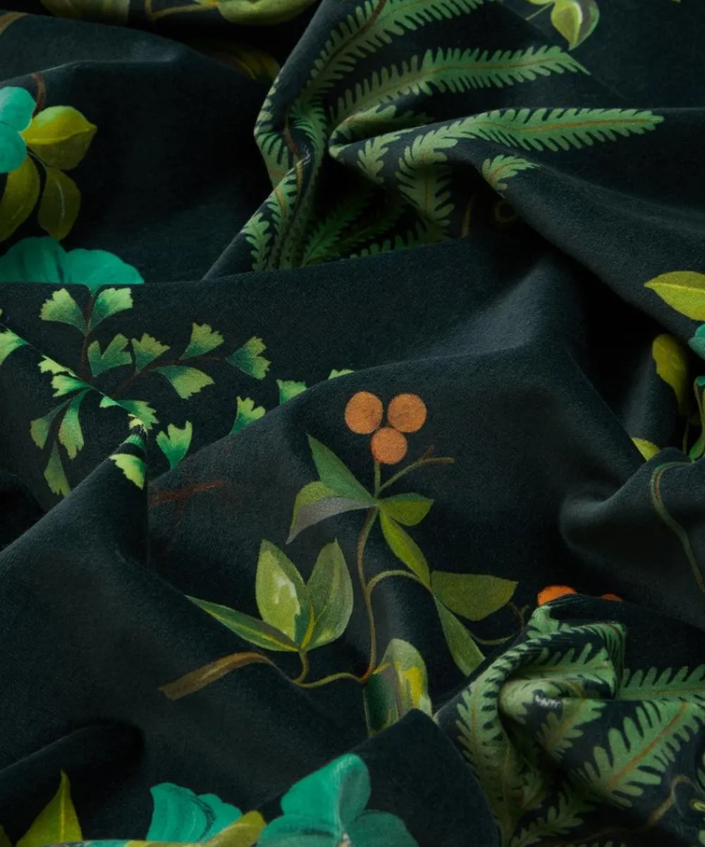 Liberty Interiors Furnishing Fabrics^Botanical Flora Wellington Velvet in Jade