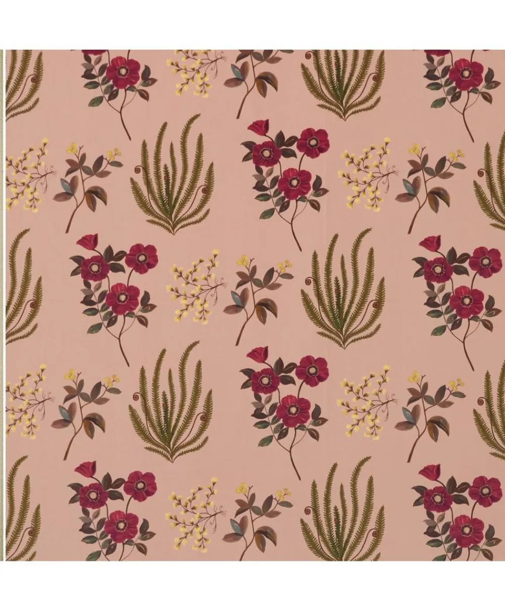 Liberty Interiors Furnishing Fabrics^Botanical Flora Wellington Velvet in Lacquer