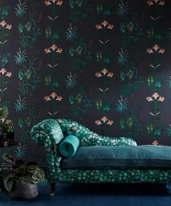 Liberty Interiors Wallpaper^Botanical Stripe Wallpaper in Jade
