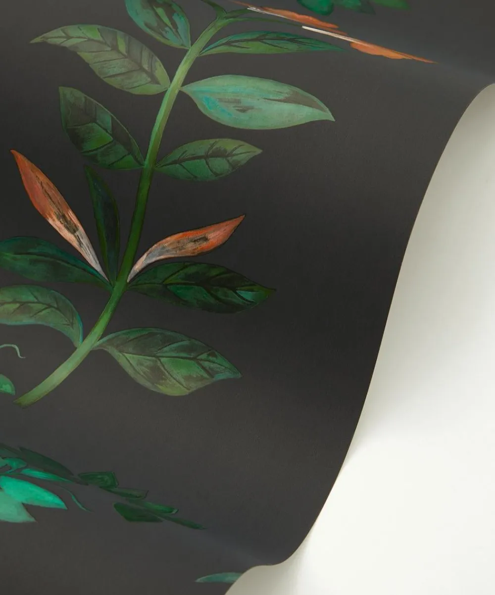 Liberty Interiors Wallpaper^Botanical Stripe Wallpaper in Jade