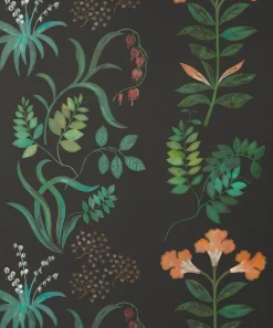 Liberty Interiors Wallpaper^Botanical Stripe Wallpaper in Jade
