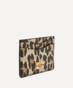 Ganni Purses & Pouches^Bou Leopard-Print Leather Cardholder
