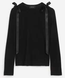 Simone Rocha Tops^Bow Ribbon Tail Long-Sleeve T-Shirt