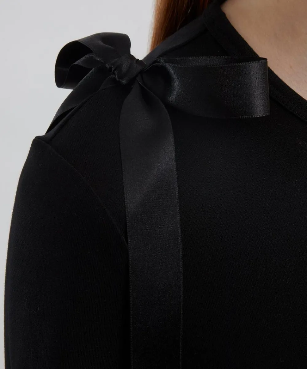 Simone Rocha Tops^Bow Ribbon Tail Long-Sleeve T-Shirt