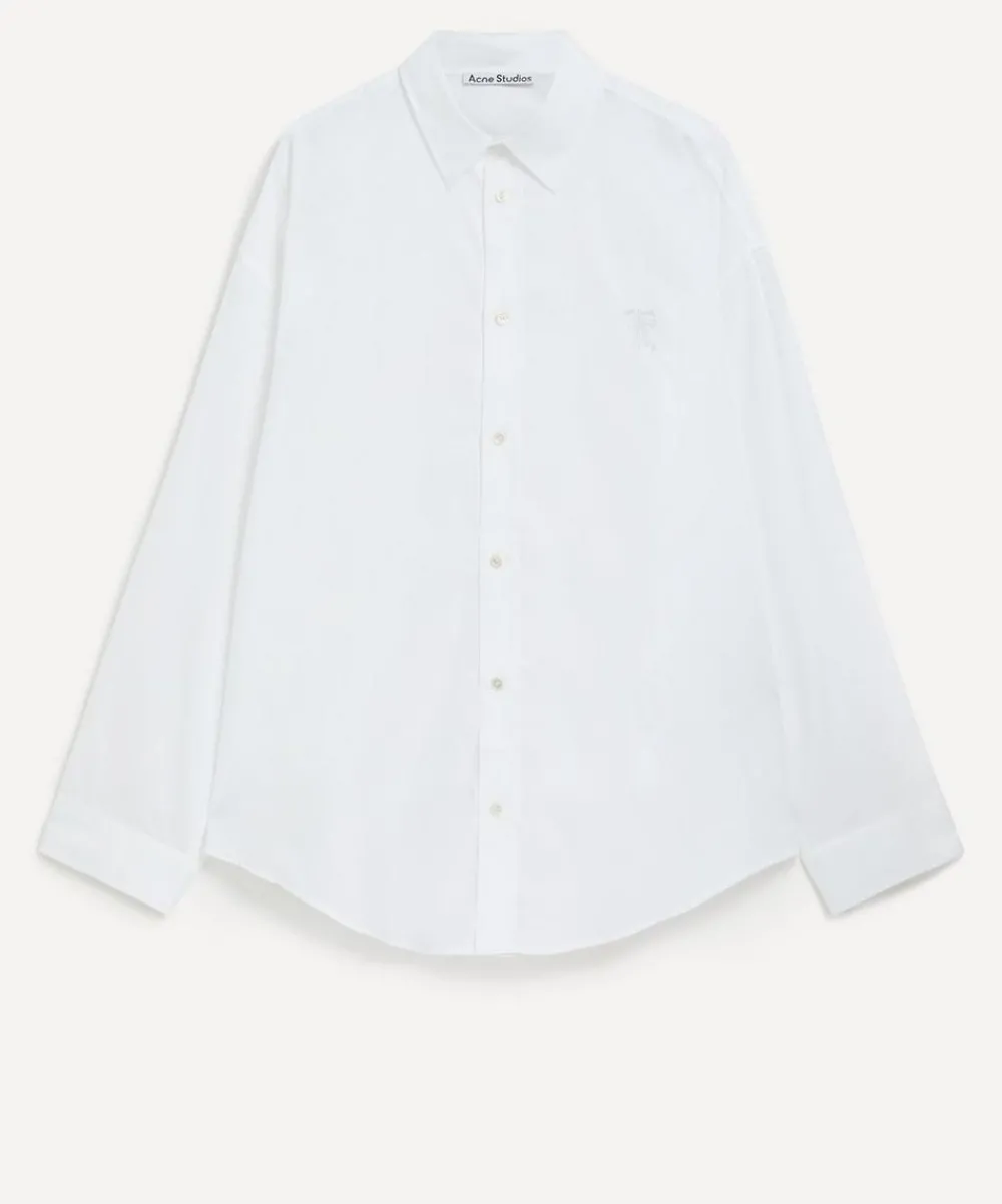 Acne Studios Shirts^Bow-Embroidered Long Sleeve Shirt