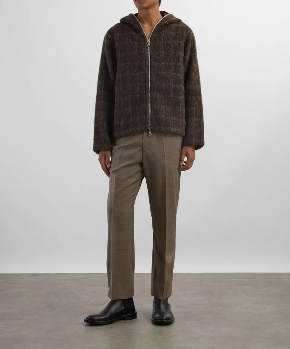 Our Legacy Coats & Jackets^Brown Checked Hooded Jacket