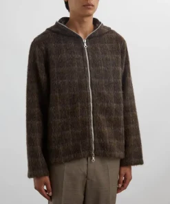 Our Legacy Coats & Jackets^Brown Checked Hooded Jacket