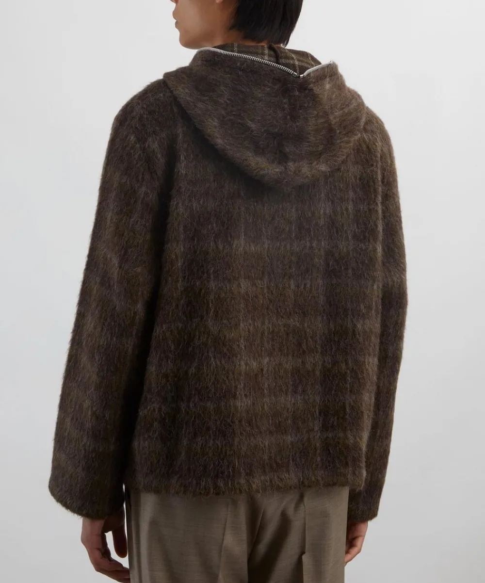 Our Legacy Coats & Jackets^Brown Checked Hooded Jacket
