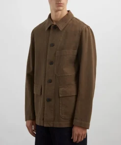 Dries Van Noten Coats & Jackets^Brown Cotton Twill Chore Jacket