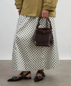 Ganni Bags^Brown Croco Bou Bucket Bag