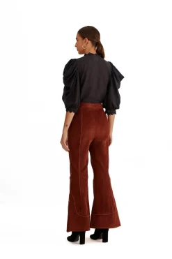 FARM Rio Trousers & Shorts^Brown Flare Trousers