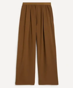 Acne Studios Trousers^Brown Loose-Fit Logo Trousers