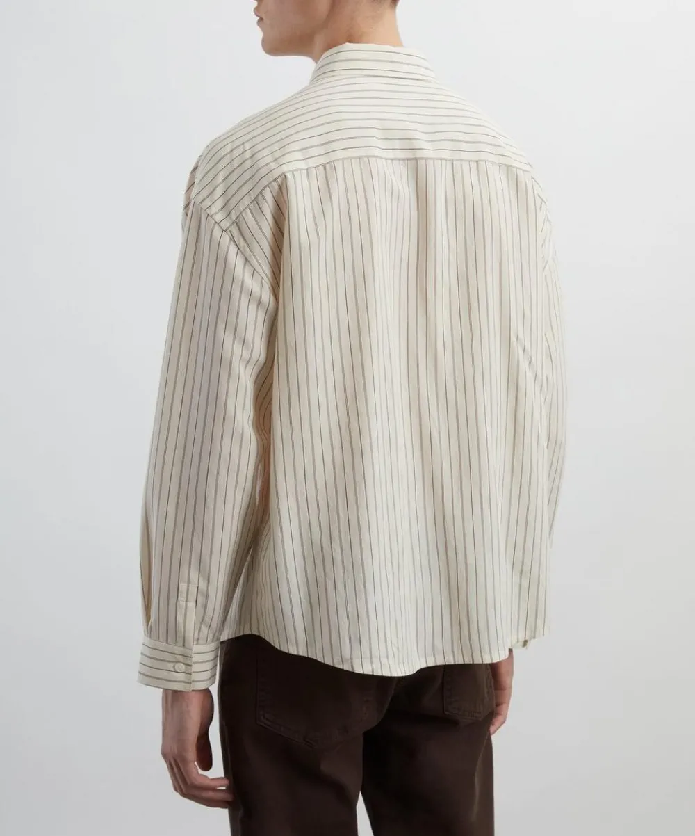 Frame Shirts^Brown-Striped Shirt
