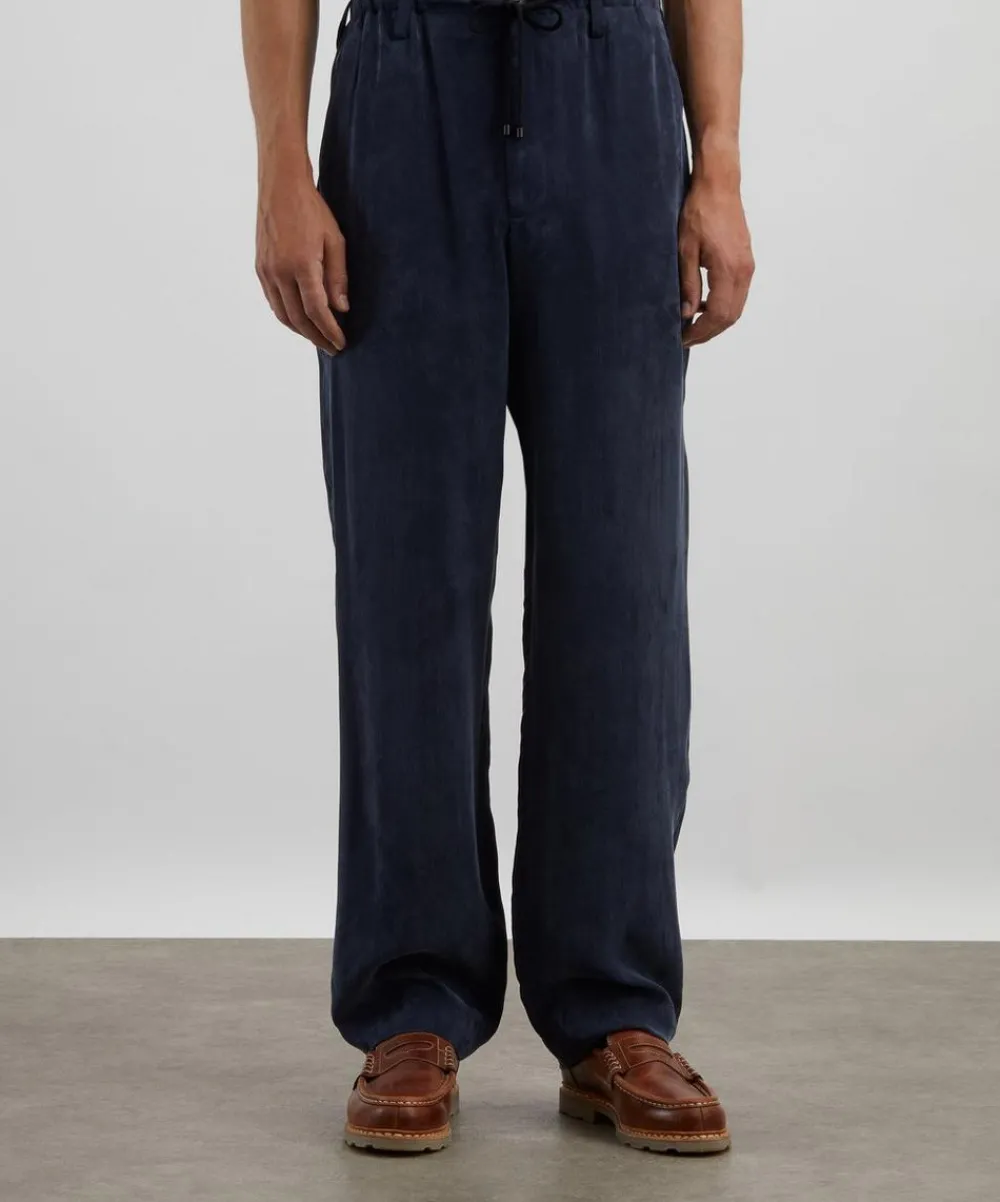 Dries Van Noten Trousers^Brushed Satin Drawstring Trousers